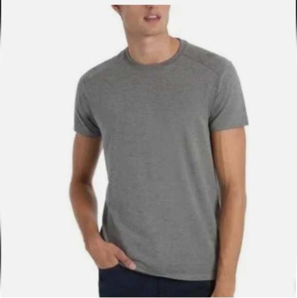 NEW Kenneth Cole Men's L Gray Stretch T-Shirt 4-Way Comfort Crew Neck Cotton - Picture 1 of 4
